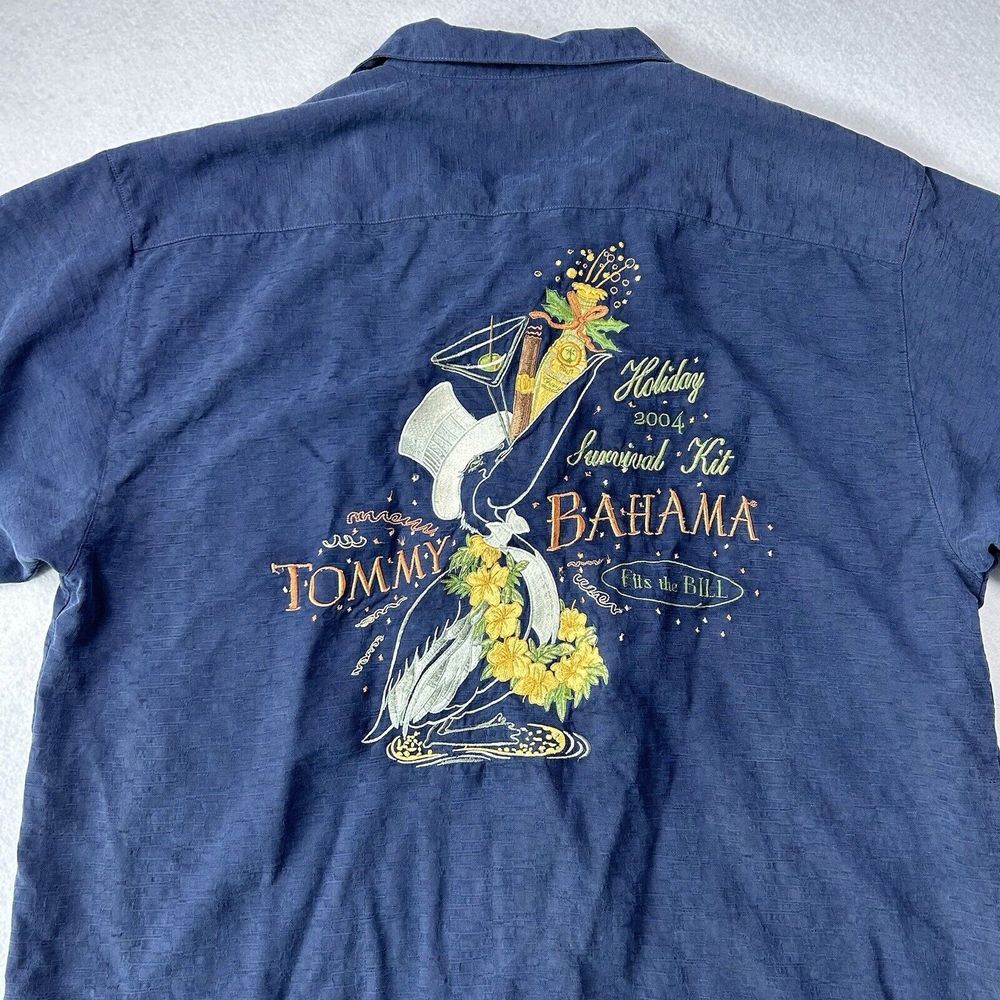 Tommy Bahama Shirt Mens Large 2004 Holiday Survival Kit 100% Silk Hawaiian - Picture 5 of 9